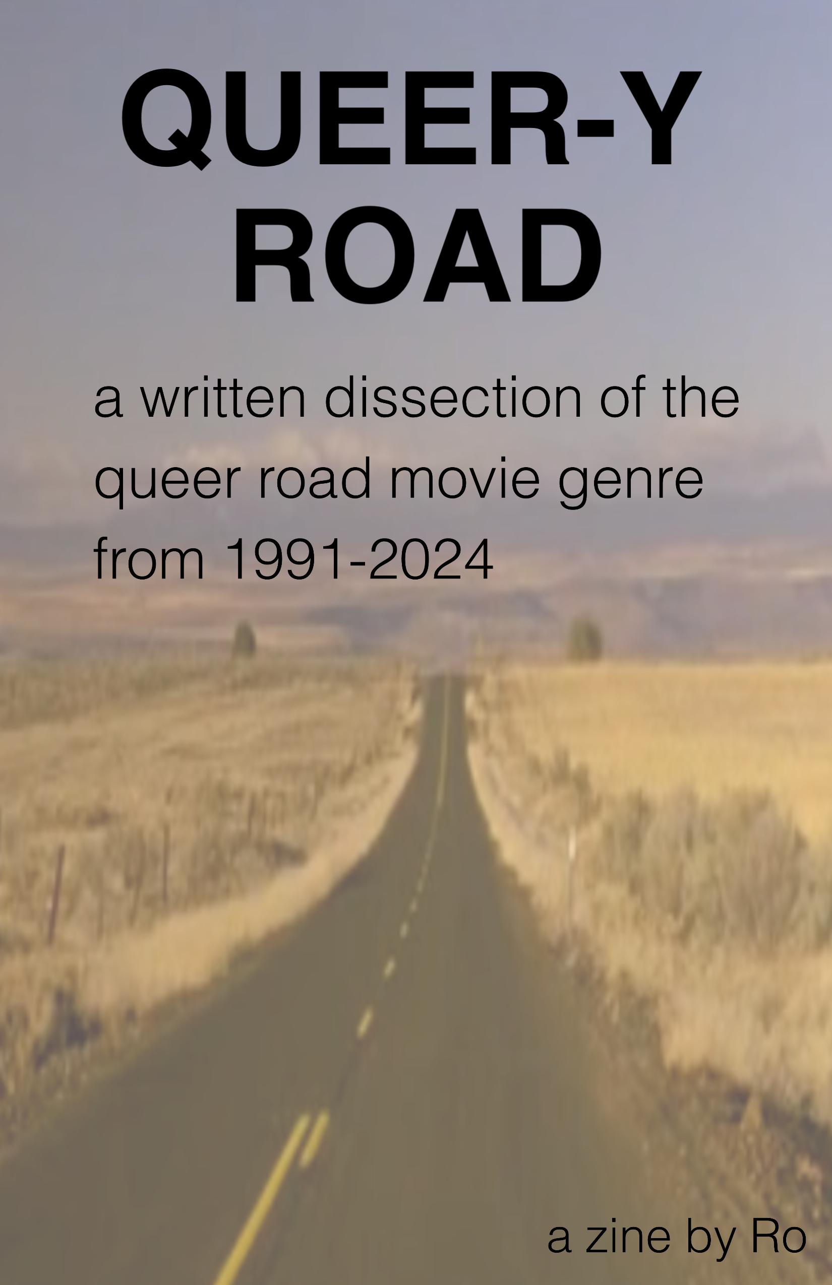 Cover of my queer road zine
